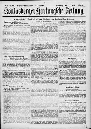 Königsberger Hartungsche Zeitung vom 11.10.1912