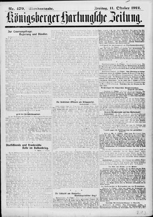 Königsberger Hartungsche Zeitung vom 11.10.1912