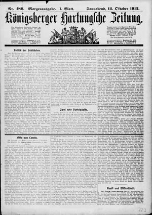 Königsberger Hartungsche Zeitung vom 12.10.1912