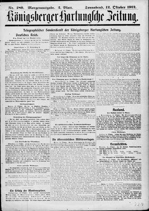 Königsberger Hartungsche Zeitung on Oct 12, 1912