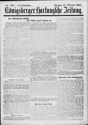 Königsberger Hartungsche Zeitung on Oct 14, 1912