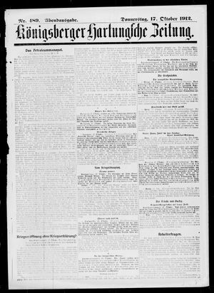 Königsberger Hartungsche Zeitung vom 17.10.1912