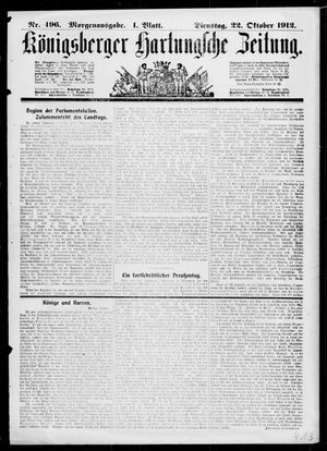 Königsberger Hartungsche Zeitung on Oct 22, 1912