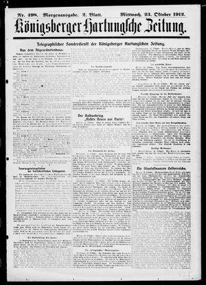 Königsberger Hartungsche Zeitung vom 23.10.1912