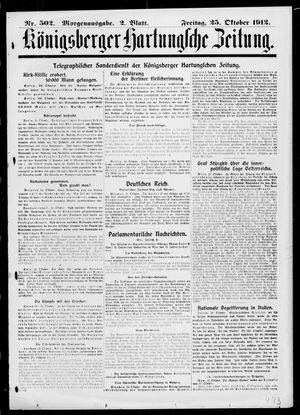 Königsberger Hartungsche Zeitung vom 25.10.1912