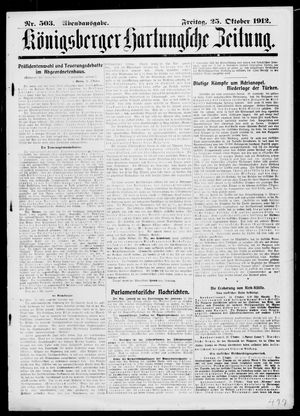 Königsberger Hartungsche Zeitung vom 25.10.1912