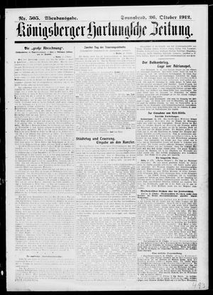 Königsberger Hartungsche Zeitung vom 26.10.1912