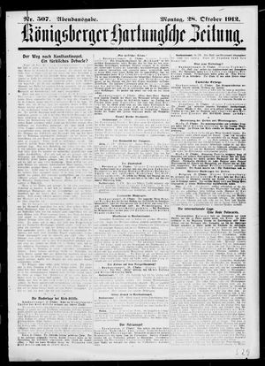 Königsberger Hartungsche Zeitung vom 28.10.1912