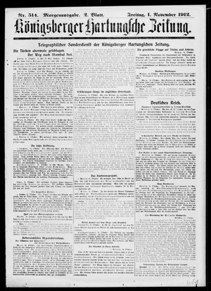 Königsberger Hartungsche Zeitung on Nov 1, 1912