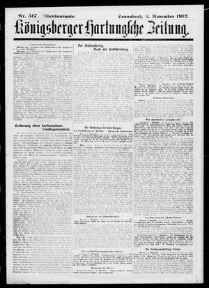 Königsberger Hartungsche Zeitung vom 02.11.1912