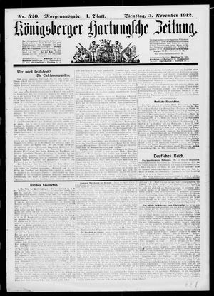 Königsberger Hartungsche Zeitung vom 05.11.1912
