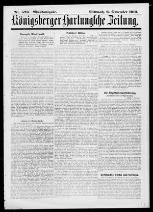 Königsberger Hartungsche Zeitung on Nov 6, 1912