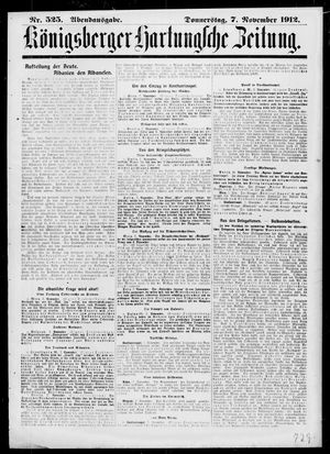 Königsberger Hartungsche Zeitung vom 07.11.1912