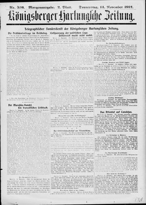 Königsberger Hartungsche Zeitung on Nov 14, 1912