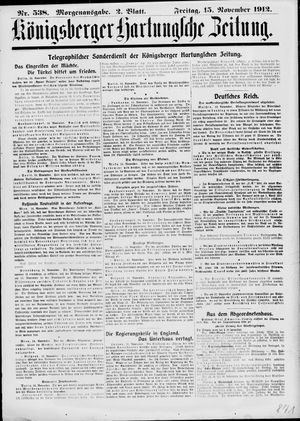Königsberger Hartungsche Zeitung vom 15.11.1912