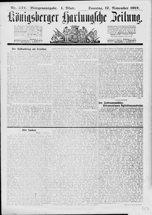 Königsberger Hartungsche Zeitung vom 17.11.1912