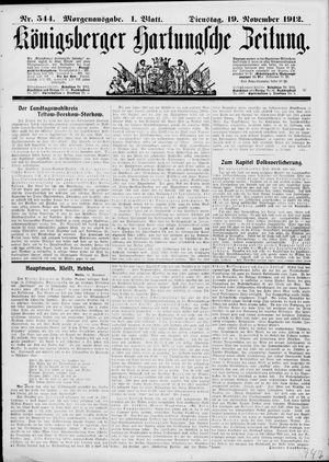 Königsberger Hartungsche Zeitung vom 19.11.1912