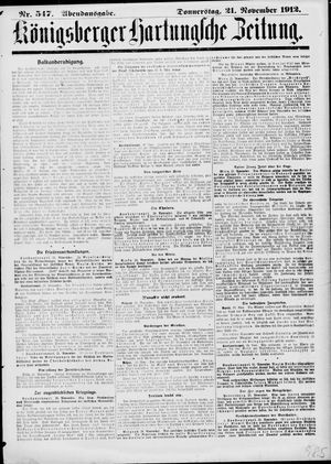 Königsberger Hartungsche Zeitung on Nov 21, 1912