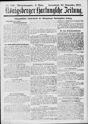 Königsberger Hartungsche Zeitung on Nov 23, 1912