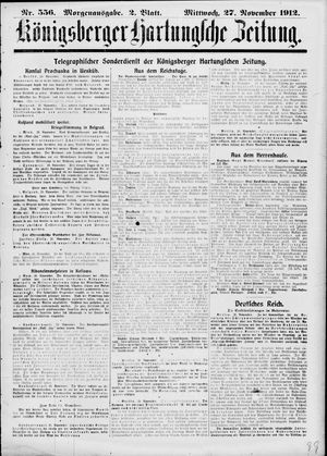Königsberger Hartungsche Zeitung on Nov 27, 1912