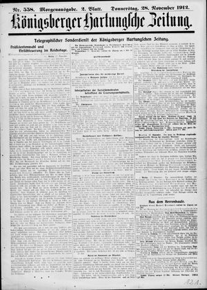 Königsberger Hartungsche Zeitung vom 28.11.1912