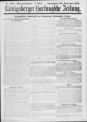 Königsberger Hartungsche Zeitung vom 30.11.1912
