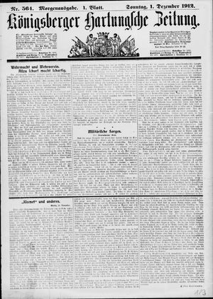 Königsberger Hartungsche Zeitung vom 01.12.1912