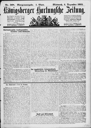 Königsberger Hartungsche Zeitung vom 04.12.1912