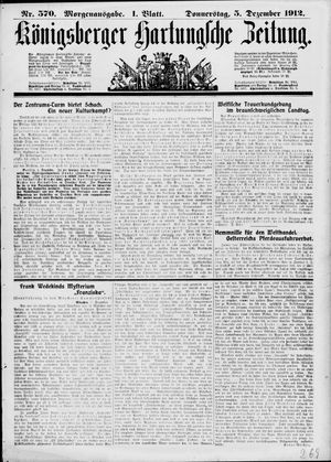 Königsberger Hartungsche Zeitung vom 05.12.1912