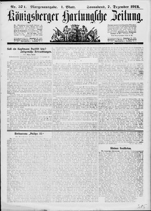 Königsberger Hartungsche Zeitung on Dec 7, 1912