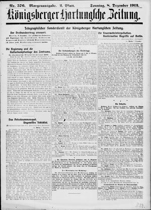 Königsberger Hartungsche Zeitung vom 08.12.1912
