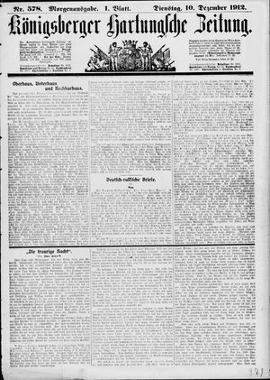 Königsberger Hartungsche Zeitung vom 10.12.1912
