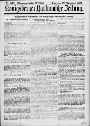 Königsberger Hartungsche Zeitung on Dec 10, 1912
