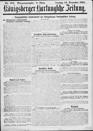 Königsberger Hartungsche Zeitung vom 13.12.1912