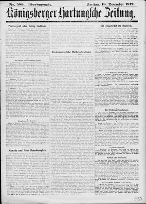 Königsberger Hartungsche Zeitung vom 13.12.1912