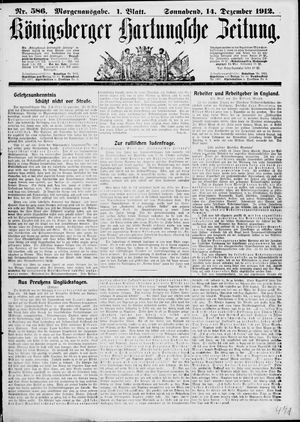 Königsberger Hartungsche Zeitung on Dec 14, 1912