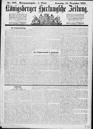 Königsberger Hartungsche Zeitung vom 15.12.1912