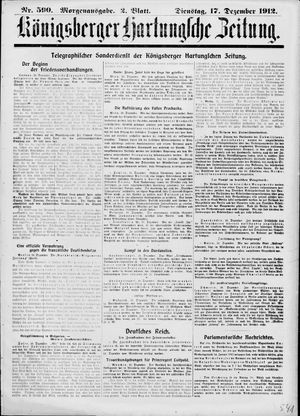 Königsberger Hartungsche Zeitung on Dec 17, 1912