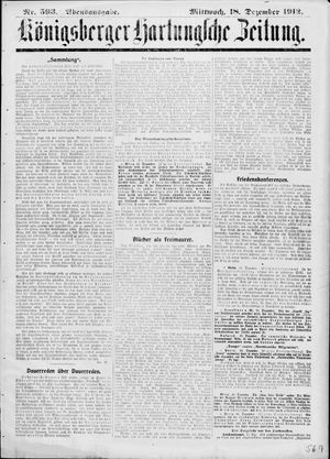 Königsberger Hartungsche Zeitung on Dec 18, 1912