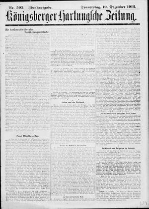 Königsberger Hartungsche Zeitung vom 19.12.1912