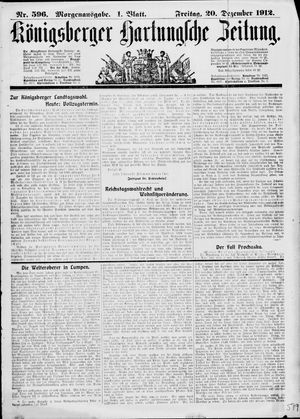 Königsberger Hartungsche Zeitung on Dec 20, 1912