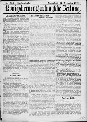Königsberger Hartungsche Zeitung vom 21.12.1912