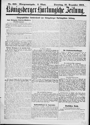 Königsberger Hartungsche Zeitung on Dec 31, 1912