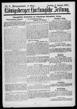 Königsberger Hartungsche Zeitung on Jan 3, 1913