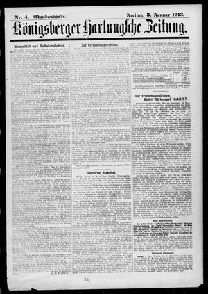 Königsberger Hartungsche Zeitung vom 03.01.1913