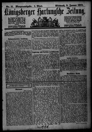 Königsberger Hartungsche Zeitung on Jan 8, 1913