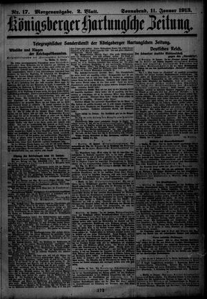 Königsberger Hartungsche Zeitung vom 11.01.1913