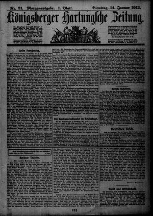 Königsberger Hartungsche Zeitung vom 14.01.1913