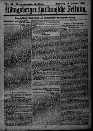 Königsberger Hartungsche Zeitung vom 14.01.1913