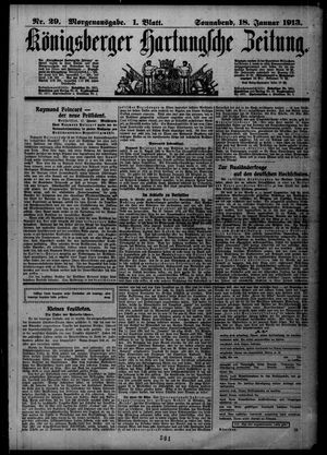 Königsberger Hartungsche Zeitung vom 18.01.1913